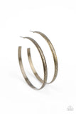 Paparazzi Rustic Radius - Brass Hoop Earrings