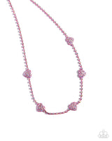 Paparazzi Homecoming Hearts - Pink Necklace