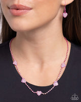 Paparazzi Homecoming Hearts - Pink Necklace