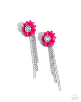 Paparazzi Floral Fuel - Pink Post Earrings