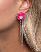 Paparazzi Floral Fuel - Pink Post Earrings