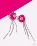 Paparazzi Floral Fuel - Pink Post Earrings