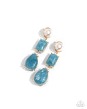 Paparazzi Marbled Masterpiece - Blue Post Earrings