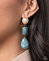 Paparazzi Marbled Masterpiece - Blue Post Earrings