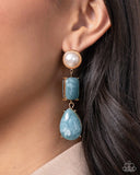 Paparazzi Marbled Masterpiece - Blue Post Earrings