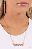 Paparazzi Truth Trinket - Gold Necklace