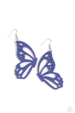 Paparazzi WING of the World - Blue Earrings