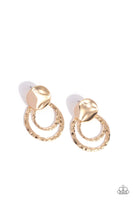 Paparazzi Ancient Arts - Gold Post Earrings