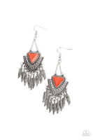 Paparazzi Shady Oasis - Orange Earrings