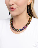 Paparazzi Action CURB - Multi Necklace