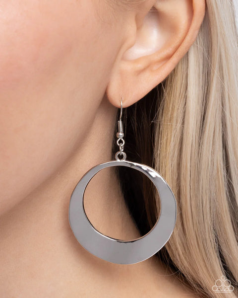 Paparazzi Urban Eclipse - Silver Earrings