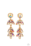 Paparazzi Space Age Sparkle - Gold Post Earrings