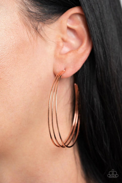 Paparazzi Rimmed Radiance - Copper Hoop Earrings