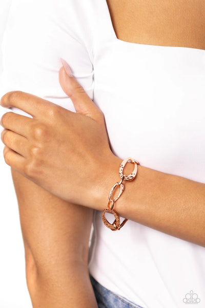 Paparazzi HAUTE-Tempered - Copper Bracelet