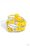 Paparazzi Compelling Clouds - Yellow Bracelet