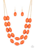 Paparazzi Max Volume - Orange Necklace