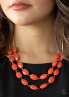 Paparazzi Max Volume - Orange Necklace