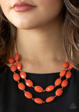 Paparazzi Max Volume - Orange Necklace