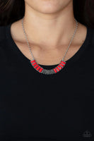 Paparazzi Coup de MANE - Red Necklace