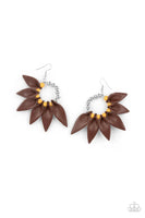 Paparazzi Flower Child Fever - Orange Earrings