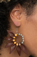 Paparazzi Flower Child Fever - Orange Earrings