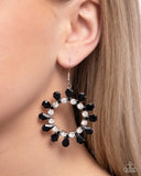 Paparazzi Wreathed Wish - Black Earrings