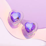 Paparazzi Heart-Pounding Haute - Purple Post Earrings