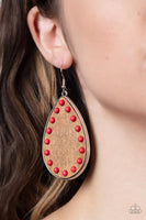 Paparazzi Rustic Refuge - Red Earrings