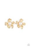 Paparazzi Apple Blossom Pearls - Gold Post Earrings