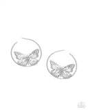 Paparazzi Aerial Alias - Silver Hoop Earrings