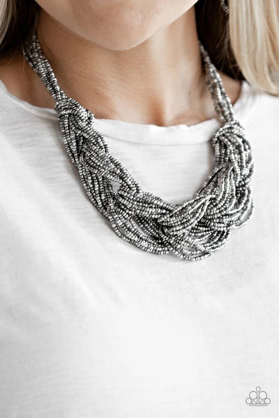 Paparazzi City Catwalk - Silver Necklace