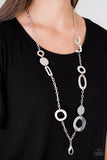 Paparazzi Metro Scene - Silver Lanyard Necklace