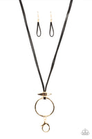 Paparazzi Noticeably Nomad - Gold Lanyard Necklace