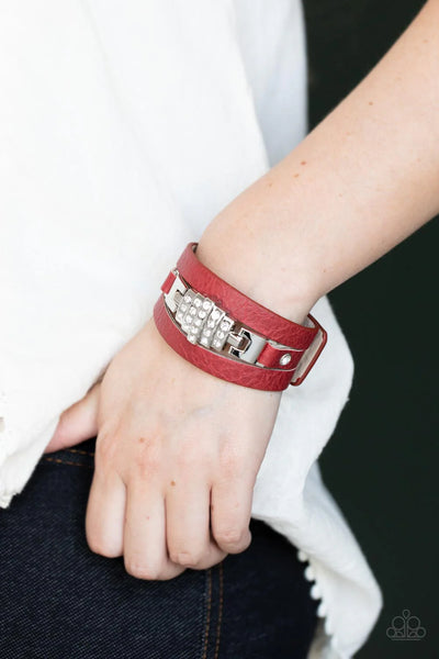 Paparazzi Ultra Urban - Red Wrap Bracelet