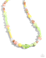 Paparazzi Colored Can-Can - Green Necklace