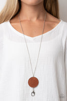 Paparazzi Wondrously Woven - Brown Lanyard Necklace