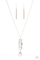 Paparazzi Uptown Totem - White Lanyard Necklace