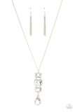 Paparazzi Uptown Totem - White Lanyard Necklace