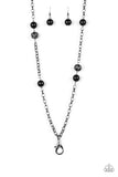 Paparazzi Fashion Fad- Black Lanyard Necklace