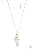 Paparazzi Drip Drop Dazzle - White Lanyard Necklace