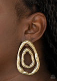 Paparazzi Ancient Ruins - Brass Post Earrings