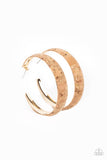 Paparazzi A CORK In The Road - Gold Hoop Earrings