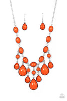 Paparazzi Mediterranean Mystery - Orange Necklace