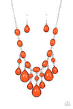 Paparazzi Mediterranean Mystery - Orange Necklace