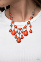 Paparazzi Mediterranean Mystery - Orange Necklace