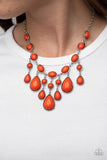 Paparazzi Mediterranean Mystery - Orange Necklace