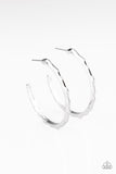 Paparazzi Danger Zone - Silver Hoop Earrings