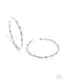 Paparazzi Steady Spirals - Silver Hoop Earrings