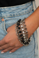 Paparazzi Heiress Hustle - Black Bracelet