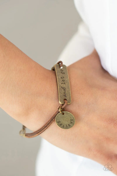 Paparazzi Believe and Let Go - Brass Bracelet